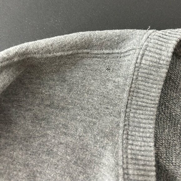 Aritzia Wilfred Free Sweater Faux Leather Panel Pullover Gray Black Size XS - Picture 8 of 10